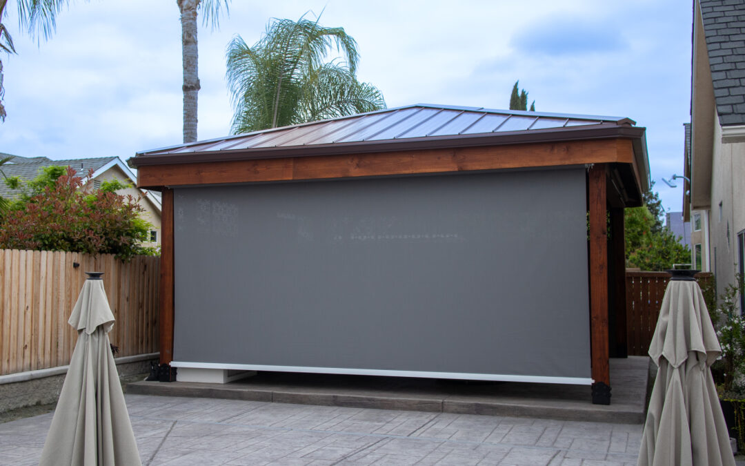 Fresno Outdoor Motorized Roller Shade For Patios By Z Blinds